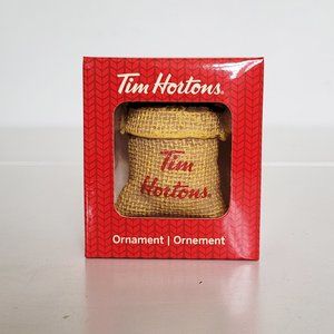 2/$25 - Tim Hortons Coffee Bean Bag Sack Christmas Ornament - BNIB